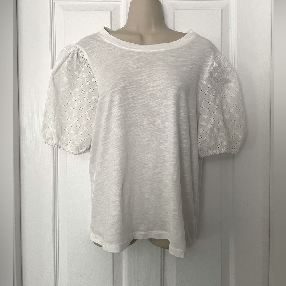 Sanctuary Eyelit Bubble Sleeve Top